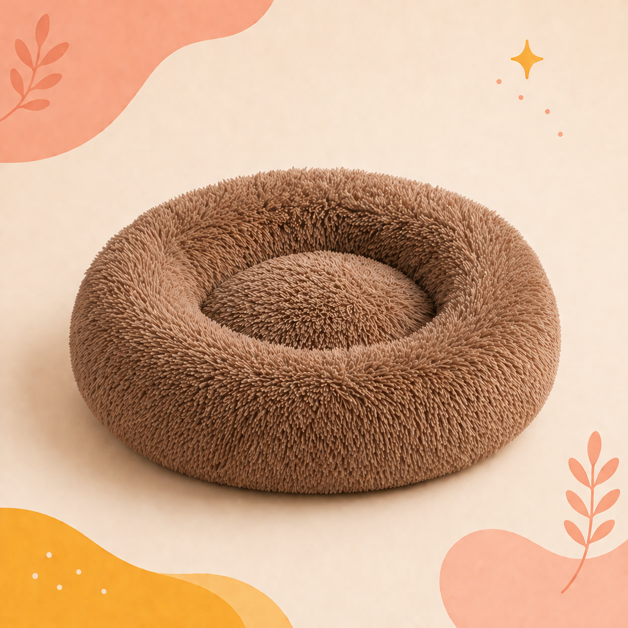 CalmPup Donut Calming Bed – Anti-Anxiety & Deep Sleep Comfort for Dogs