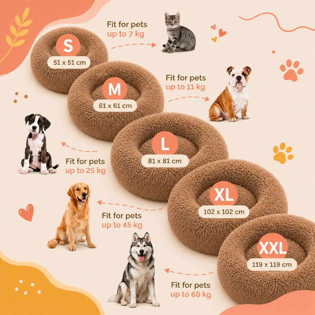 CalmPup Donut Calming Bed – Anti-Anxiety & Deep Sleep Comfort for Dogs